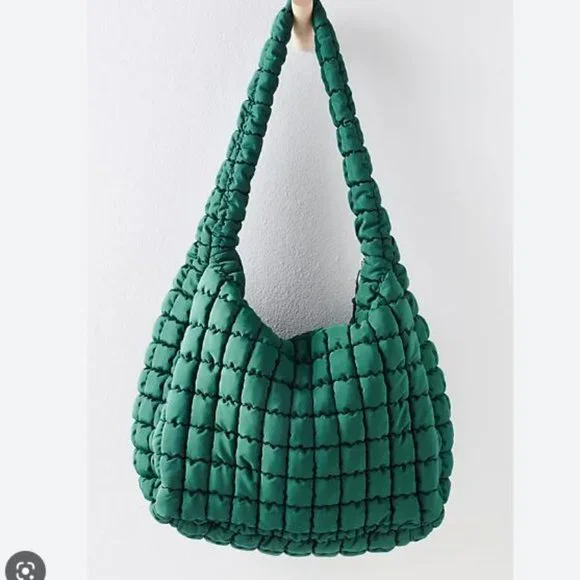 Brand New Free People FP Movement Quilted Carryall Backpack - Fuji Jade Green Quilted Carryall Bag – Sports Basement main image 4
